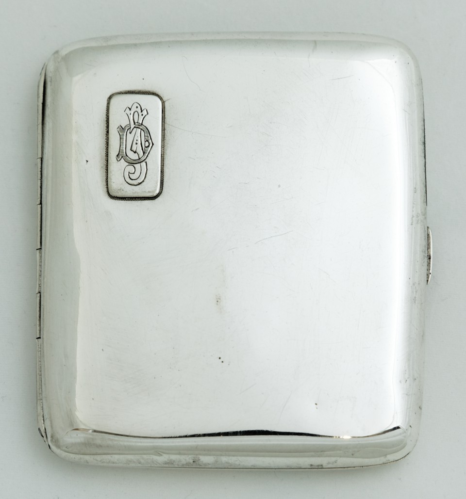 Papierośnica srebrna - Franz Hiess & Söhne, Wiedeń, XIX / XX w.