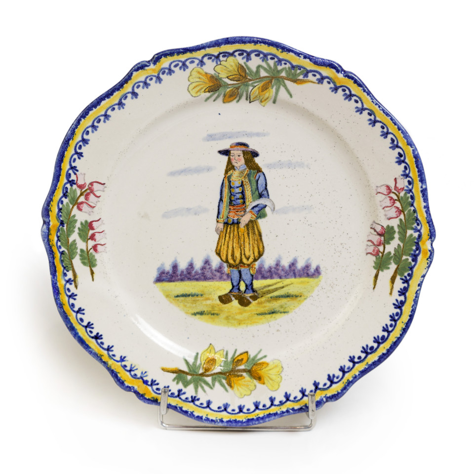 Talerz fajansowy - Henriot Quimper, Francja, XIX / XX w.