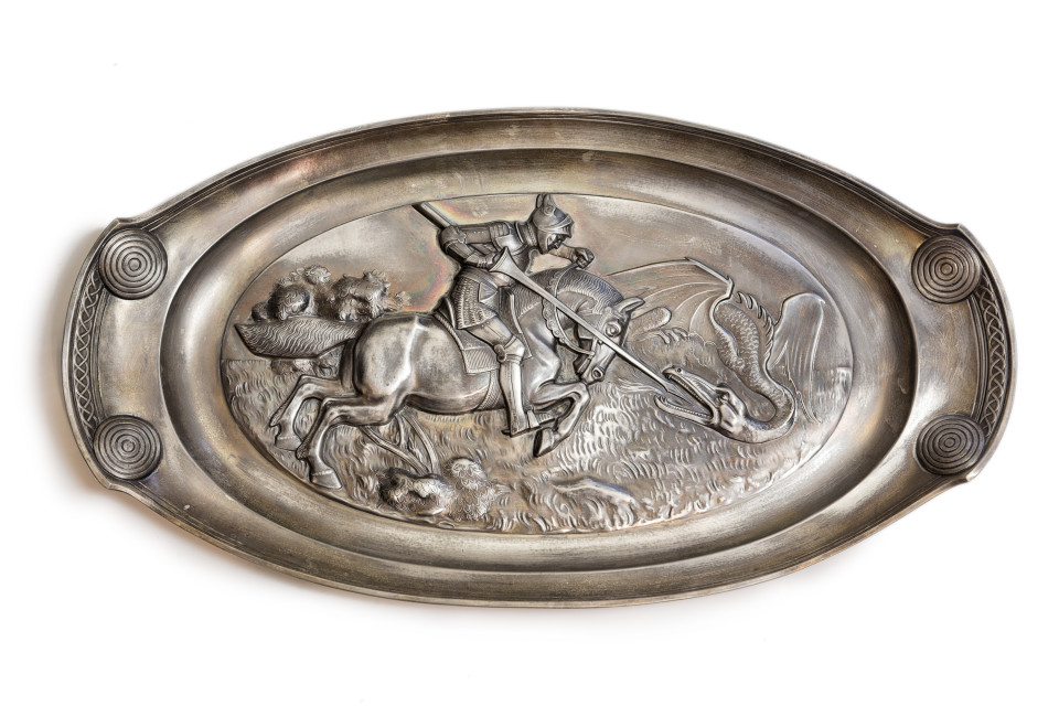 Patera dekoracyjna - Święty Jerzy