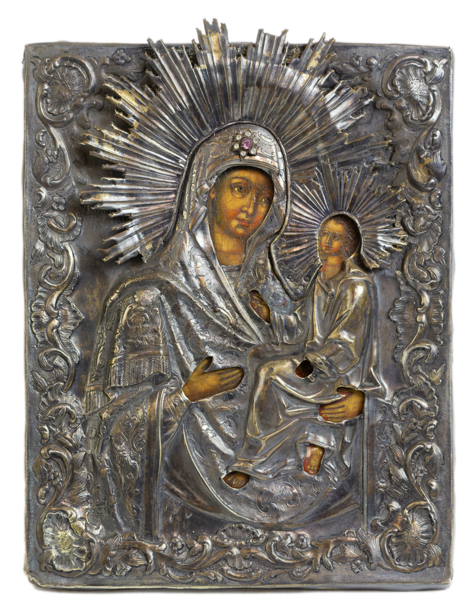 Ikona - Matka Boska Tychwińska, Petersburg 1850
