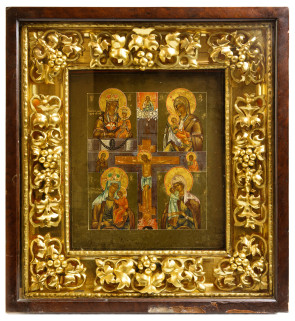 Ikona czteropolowa z Ukrzyżowaniem