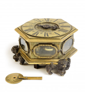Zegar stołowy kaflowy Abrahama Willa - Toruń, 1 połowa XVIII w.