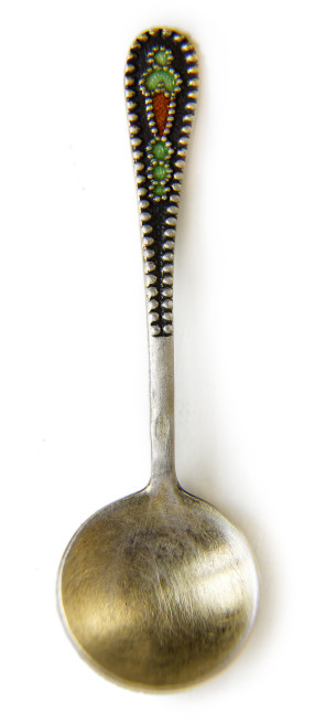 Łyżeczka srebrna do soli